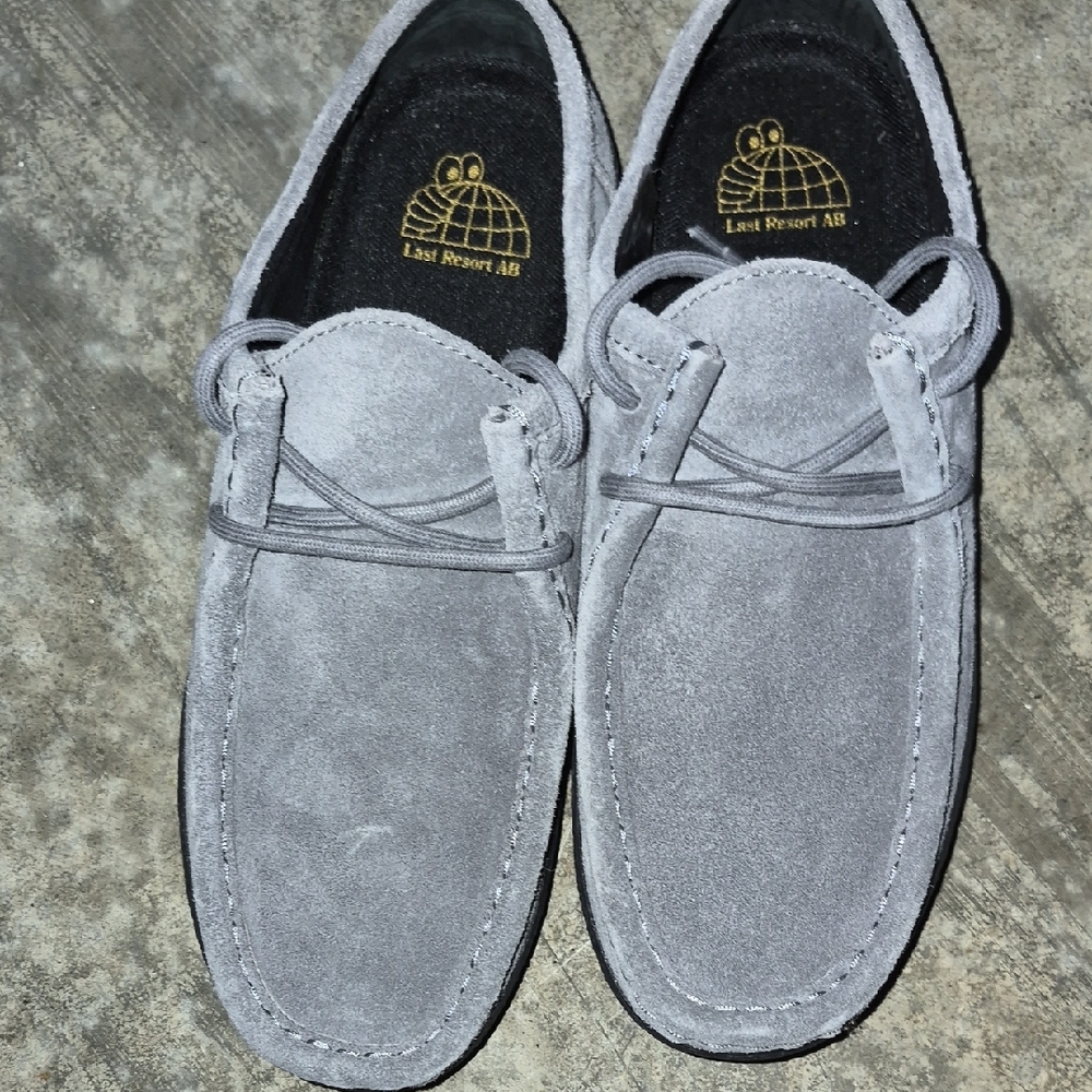 Men's Gray Suede Casual Creeper Shoes - Suede Upper - Picture 3 of 7